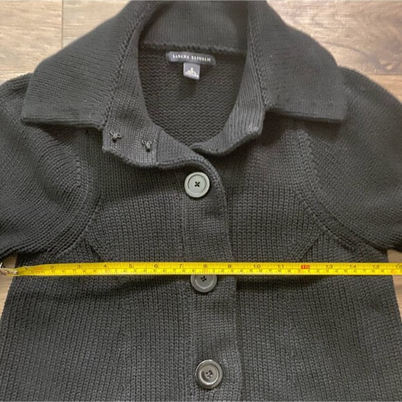 Banana Republic Women's Black Chunky Button Down Sweater S - Picture 5 of 6